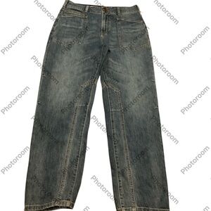 Pilcro Blue Relaxed Jeans with Vintage Wash‎